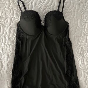 Victoria's Secret Black Lace Slip Chemise 34D